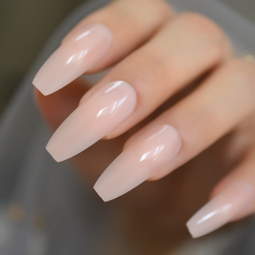 Nude Extra Long Fake Nails