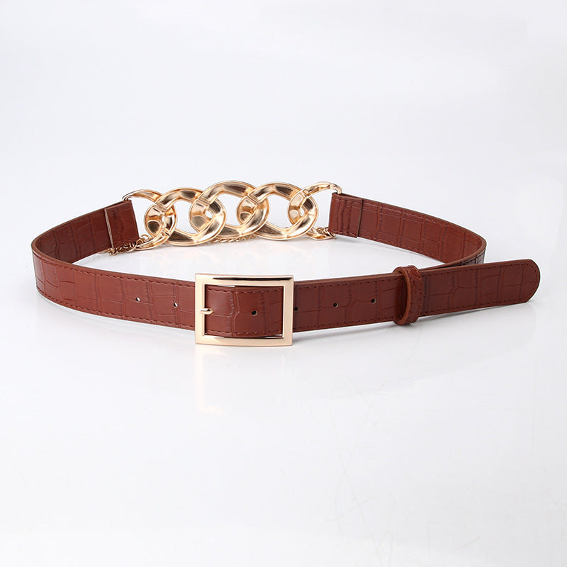 Women's Belt Personality Fashion Street Shooting Metal Chain Link