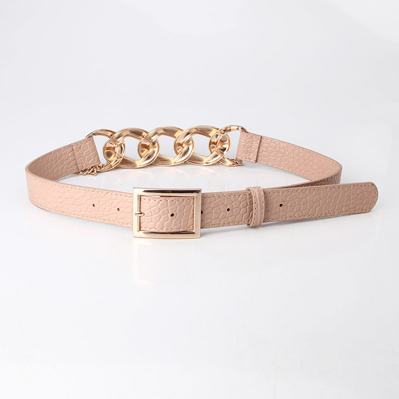 Women's Belt Personality Fashion Street Shooting Metal Chain Link