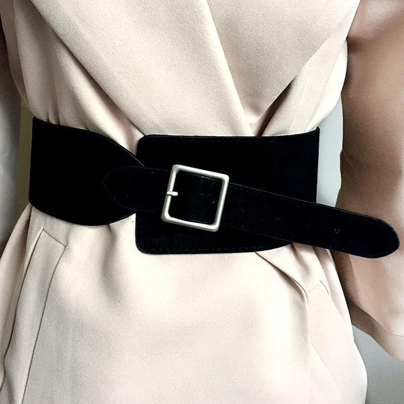 Coat Waist Retro Korea With Suit Cloth Belt Women's Decorative Dress Wide Belt