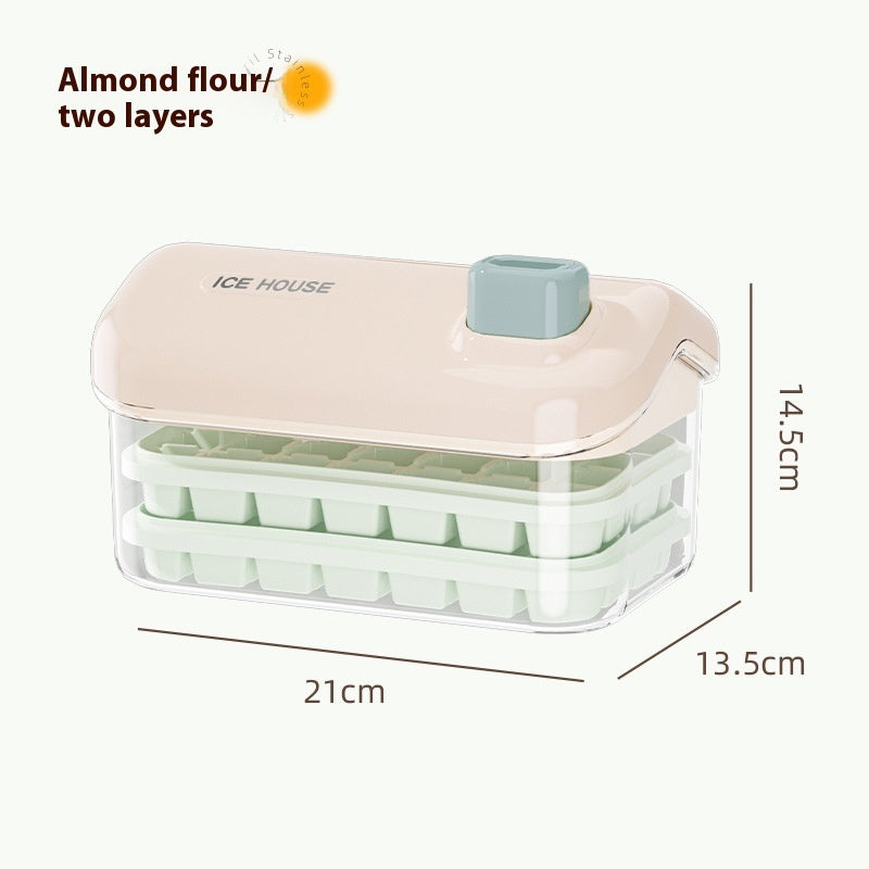 Ice Tray Large Capacity Household Food Grade One-click Press Ice Maker Kitchen Gadgets