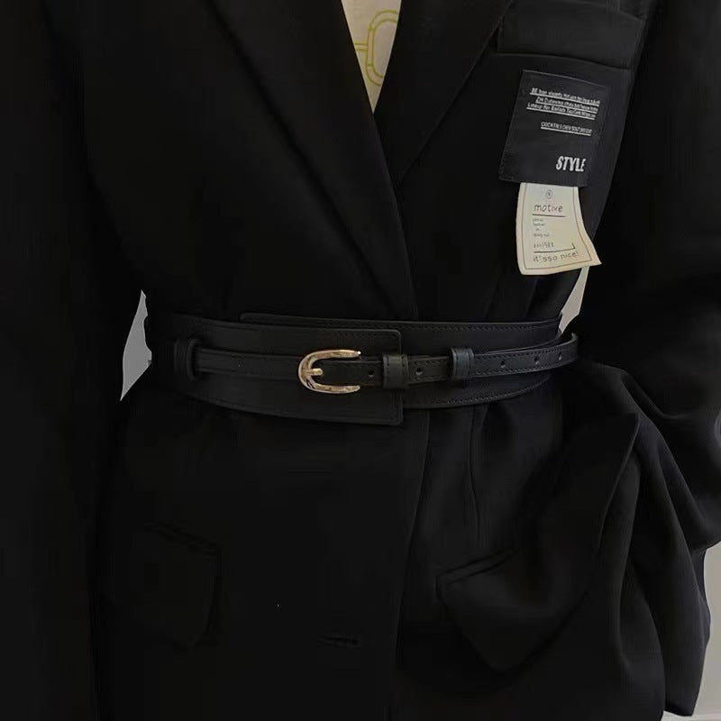 Women's Suit Dress Sweater Coat Belt